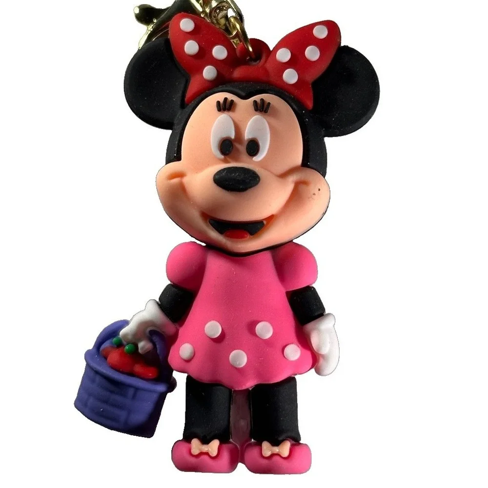 Disney Minnie Mouse 3D Keychain Figure Backpack/bag Clip Keyring Pendant